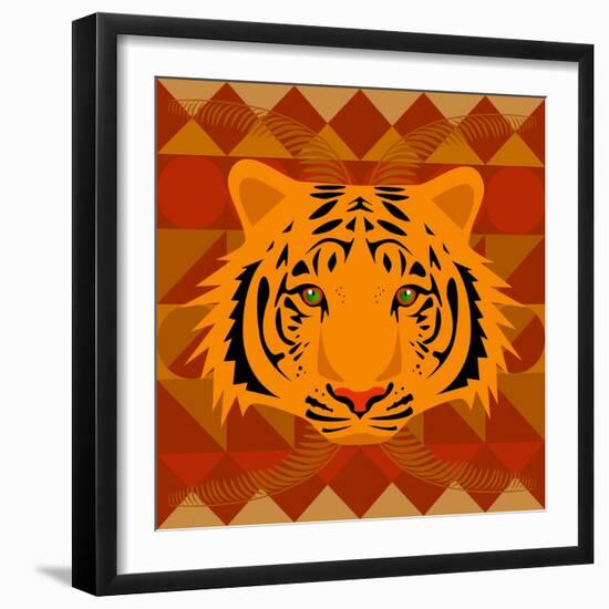 Aztec Tiger-Claire Huntley-Framed Giclee Print