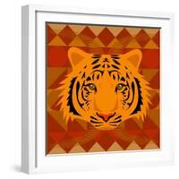 Aztec Tiger-Claire Huntley-Framed Giclee Print