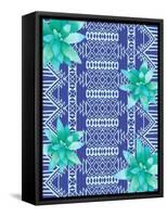Aztec Tribal Mexican Pattern-Olha Kostiuk-Framed Stretched Canvas