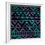 Aztec Tribal Seamless Pattern on Cosmic Background-OliaFedorovsky-Framed Premium Giclee Print