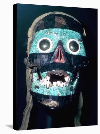 Aztec Turquoise and Lignite mosaic mask of Tezcatlipoca, 15th - 16th century.-Unknown-Stretched Canvas