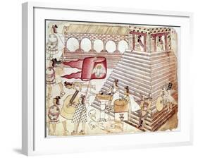 Aztec Warriors Defending the Temple of Tenochtitlan, Mexico-null-Framed Giclee Print