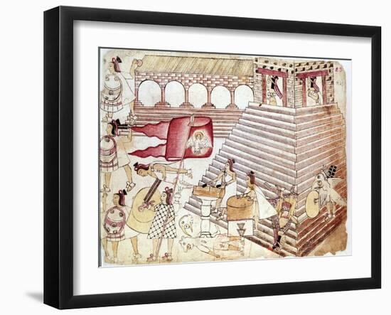 Aztec Warriors Defending the Temple of Tenochtitlan, Mexico-null-Framed Giclee Print