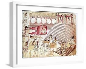 Aztec Warriors Defending the Temple of Tenochtitlan, Mexico-null-Framed Giclee Print