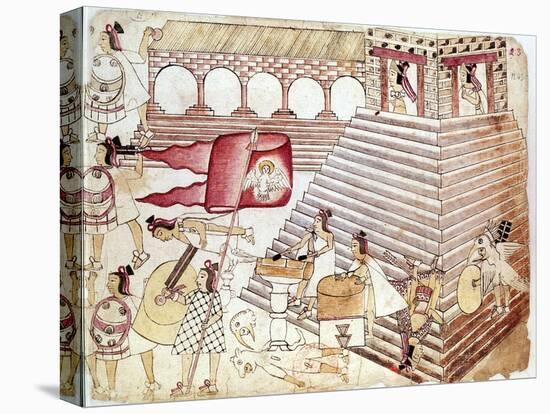 Aztec Warriors Defending the Temple of Tenochtitlan, Mexico-null-Stretched Canvas