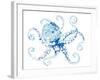 Azul Dotted Octopus I-Gina Ritter-Framed Art Print