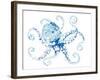 Azul Dotted Octopus I-Gina Ritter-Framed Art Print