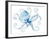 Azul Dotted Octopus I-Gina Ritter-Framed Art Print