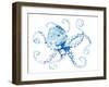 Azul Dotted Octopus I-Gina Ritter-Framed Art Print