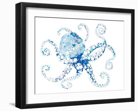 Azul Dotted Octopus I-Gina Ritter-Framed Art Print