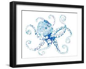 Azul Dotted Octopus I-Gina Ritter-Framed Art Print