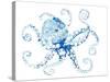 Azul Dotted Octopus I-Gina Ritter-Stretched Canvas