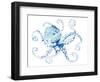 Azul Dotted Octopus I-Gina Ritter-Framed Art Print