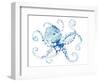 Azul Dotted Octopus I-Gina Ritter-Framed Art Print