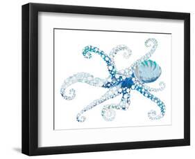 Azul Dotted Octopus II-Gina Ritter-Framed Art Print