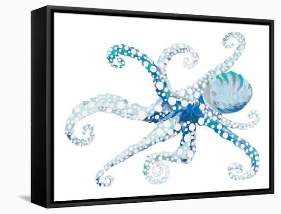 Azul Dotted Octopus II-Gina Ritter-Framed Stretched Canvas