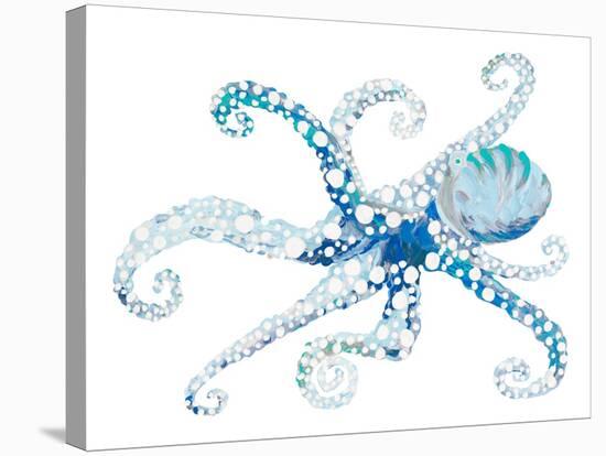 Azul Dotted Octopus II-Gina Ritter-Stretched Canvas