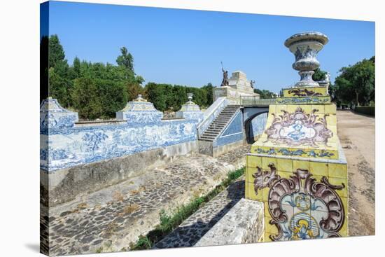 Azulejos of the Tiled Canal, Royal Summer Palace of Queluz, Lisbon, Portugal, Europe-G and M Therin-Weise-Stretched Canvas