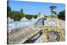 Azulejos of the Tiled Canal, Royal Summer Palace of Queluz, Lisbon, Portugal, Europe-G and M Therin-Weise-Stretched Canvas