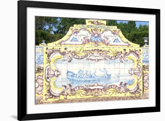 Azulejos of the Tiled Canal, Royal Summer Palace of Queluz, Lisbon, Portugal, Europe-G and M Therin-Weise-Framed Photographic Print