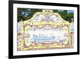 Azulejos of the Tiled Canal, Royal Summer Palace of Queluz, Lisbon, Portugal, Europe-G and M Therin-Weise-Framed Photographic Print