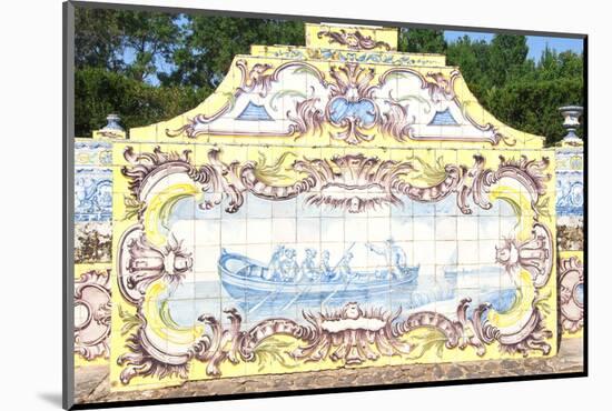 Azulejos of the Tiled Canal, Royal Summer Palace of Queluz, Lisbon, Portugal, Europe-G and M Therin-Weise-Mounted Photographic Print
