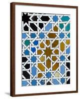 Azulejos Tile Work in the Mudejar Style, Real Alcazar, Seville, Andalusia, Spain-Robert Harding-Framed Photographic Print