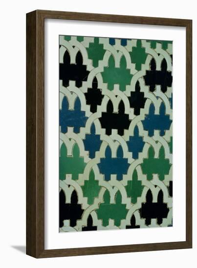 Azulejos Tiles from the Throne of the Sultans from the Patio De Las Doncellas (Faience)-null-Framed Giclee Print