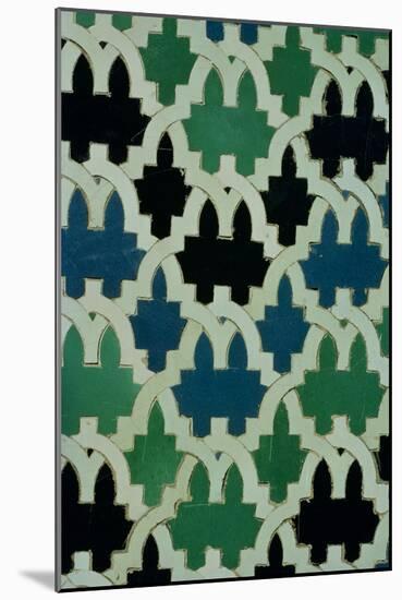 Azulejos Tiles from the Throne of the Sultans from the Patio De Las Doncellas (Faience)-null-Mounted Giclee Print