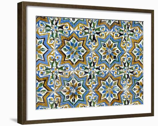 Azulejos Tiles in the Mudejar Style, Casa De Pilatos, Santa Cruz District, Andalusia, Spain-Robert Harding-Framed Photographic Print