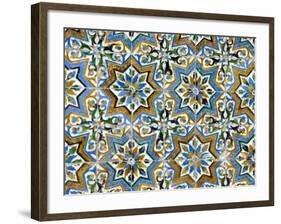 Azulejos Tiles in the Mudejar Style, Casa De Pilatos, Santa Cruz District, Andalusia, Spain-Robert Harding-Framed Photographic Print