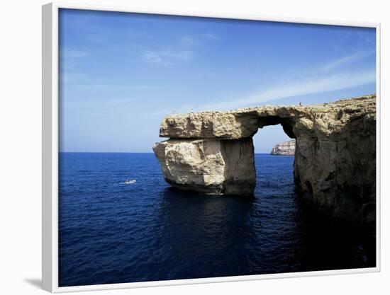 Azur Window at Dwerja Point, Island of Gozo, Malta, Mediterranean-Hans Peter Merten-Framed Photographic Print