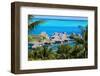 Azure Lagoon of Island Bora Bora Polynesia.-Konstik-Framed Photographic Print