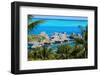 Azure Lagoon of Island Bora Bora Polynesia.-Konstik-Framed Photographic Print