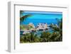 Azure Lagoon of Island Bora Bora Polynesia.-Konstik-Framed Photographic Print