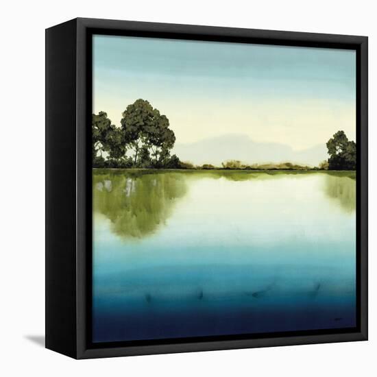 Azure Lake-Robert Charon-Framed Stretched Canvas