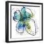 Azure Petals One-Jan Weiss-Framed Art Print