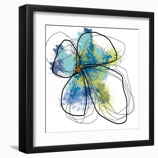 Azure Petals One-Jan Weiss-Framed Art Print