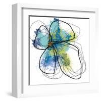 Azure Petals One-Jan Weiss-Framed Art Print