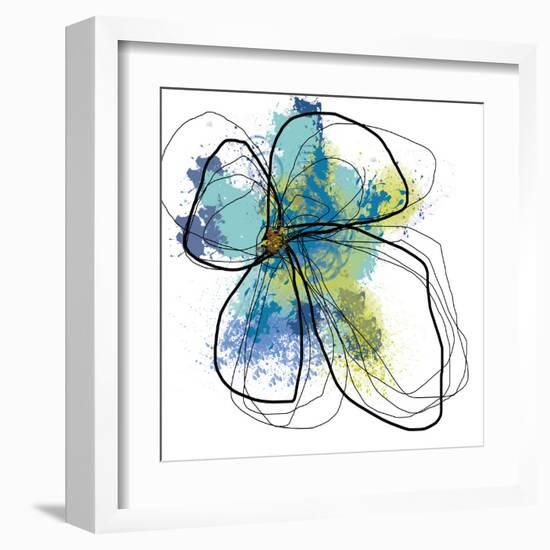 Azure Petals One-Jan Weiss-Framed Art Print