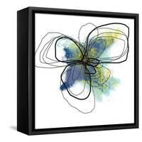 Azure Petals Two-Jan Weiss-Framed Stretched Canvas