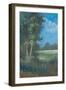 Azure Sky I-Linda Wacaster-Framed Premium Giclee Print