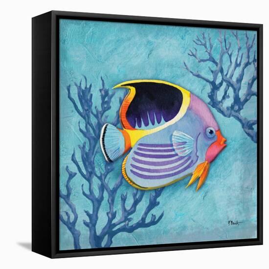 Azure Tropical Fish I-Paul Brent-Framed Stretched Canvas