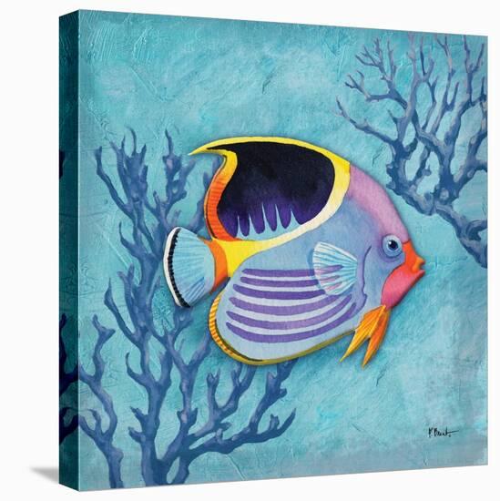 Azure Tropical Fish I-Paul Brent-Stretched Canvas
