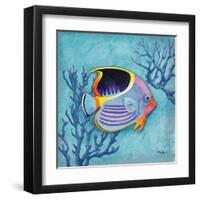 Azure Tropical Fish I-Paul Brent-Framed Art Print