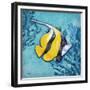 Azure Tropical Fish II-Paul Brent-Framed Premium Giclee Print