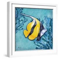 Azure Tropical Fish II-Paul Brent-Framed Art Print