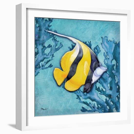 Azure Tropical Fish II-Paul Brent-Framed Art Print