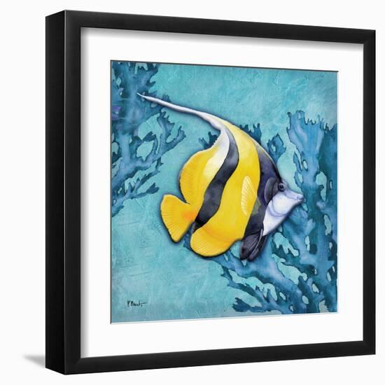 Azure Tropical Fish II-Paul Brent-Framed Art Print