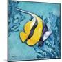 Azure Tropical Fish II-Paul Brent-Mounted Art Print